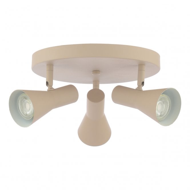 Arnel 3 Light Cluster Spotlight Satin Taupe