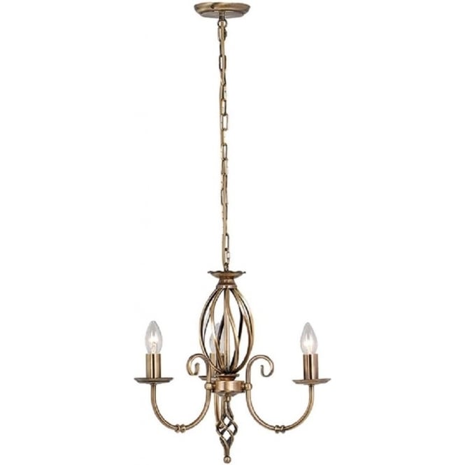 ARTISAN dual mount traditional 3 arm ceiling light - aged brass