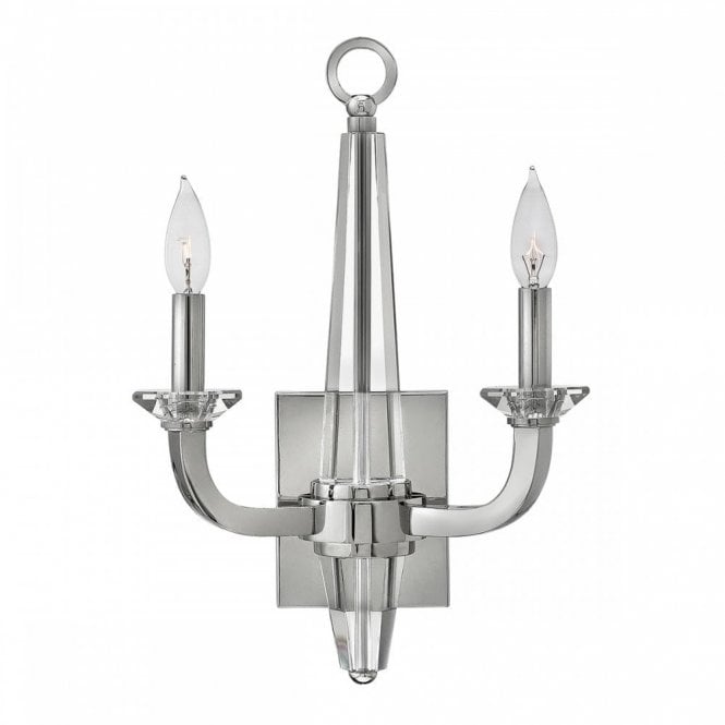 ASCHER 2 Light Wall Light | Polished Nickel