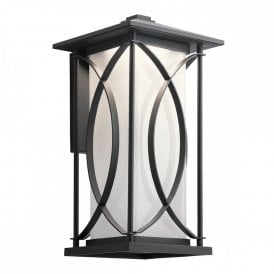 ASHBERN 1 Light Outdoor Wall Lantern | Textured Black Finish |