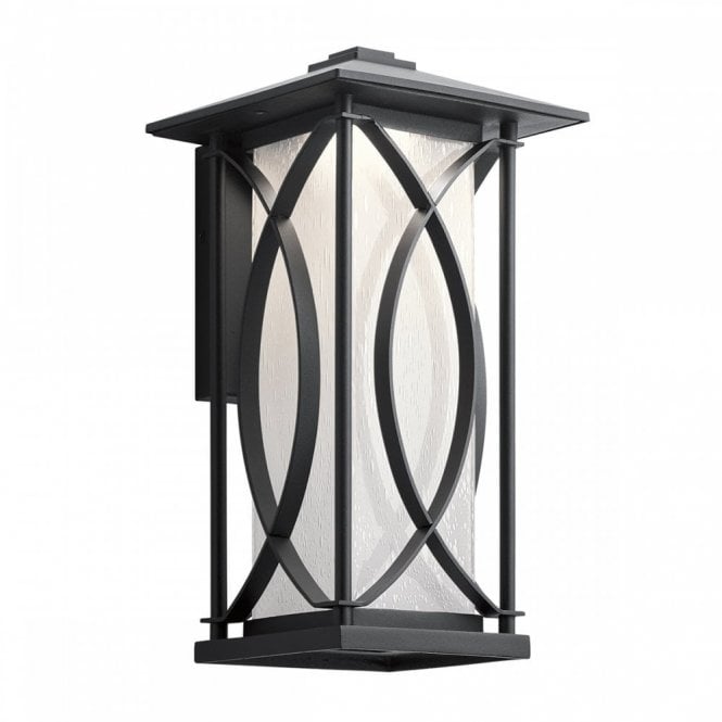 ASHBERN 1 Light Outdoor Wall Lantern | Textured Black Finish