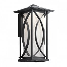 ASHBERN 1 Light Outdoor Wall Lantern | Textured Black Finish