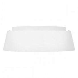 ASHER matt white flush fitting low ceiling light