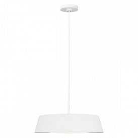 ASHER matt white modern ceiling pendant on rod suspension