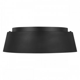 ASHER midnight black flush fitting low ceiling light