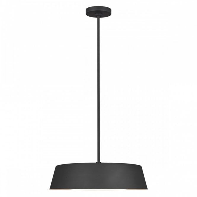 ASHER midnight black modern ceiling pendant on rod suspension