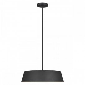 ASHER midnight black modern ceiling pendant on rod suspension