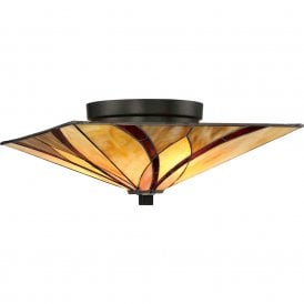  Tiffany Art Nouveau Flush Fitting Low Ceiling Light View on frontendReturn to Products Edit Product