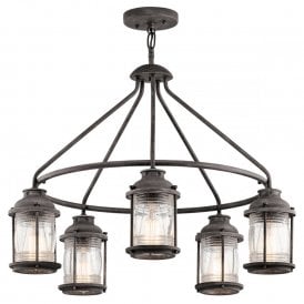 ASHLAND BAY colonial style 5 light chandelier for indoor or outdoor use