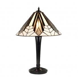 ASTORIA Art Deco table lamp with Tiffany glass shade - medium