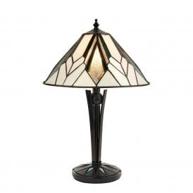 ASTORIA Art Deco table lamp with Tiffany glass shade - small