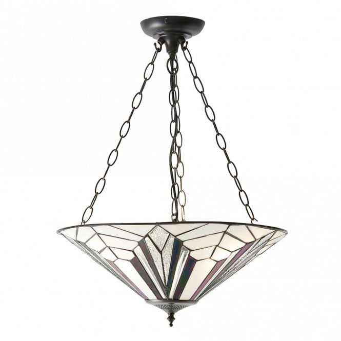 ASTORIA Art Deco Tiffany uplighter ceiling pendant light