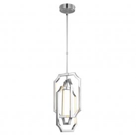 AUDRIE modern Integrated LED polished nickel ceiling pendant light - medium