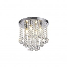 AVA luxury flush fitting crystal bathroom chandelier