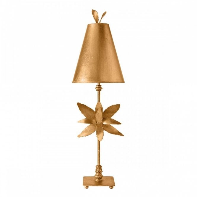 AZALEA blossom designer gold leaf table lamp