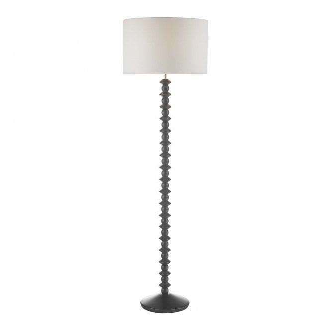 AZANA satin ash black geometric floor lamp base