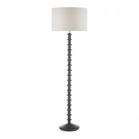AZANA satin ash black geometric floor lamp base
