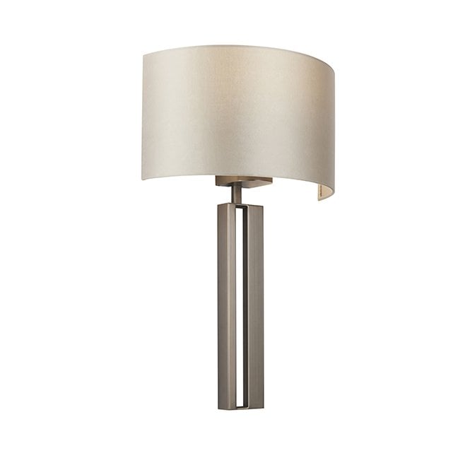 BAILEY Bronze Slotted Wall Light With Mink Shade