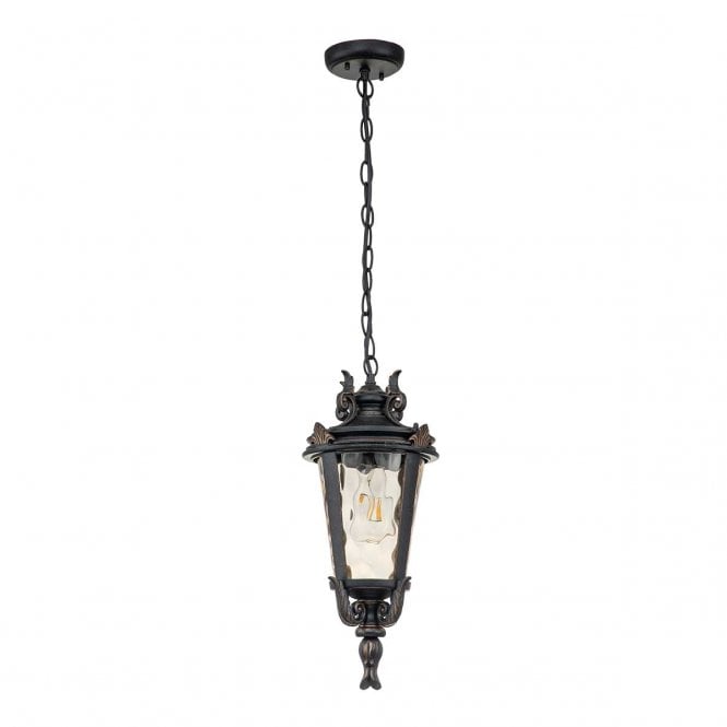 BALTIMORE decorative bronze exterior hanging porch lantern (medium)
