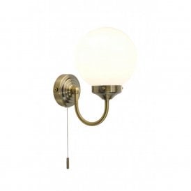 BARCLAY traditional antique brass bathroom wall light