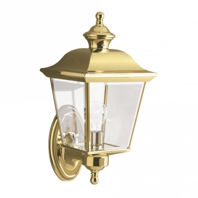 BAY SHORE traditional solid brass outdoor wall lantern - medium