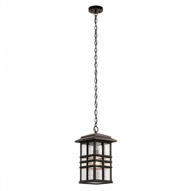 BEACON SQUARE traditional bronze hanging porch lantern for seaside locations