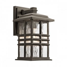 BEACON SQUARE traditional bronze outdoor wall lantern for seaside locations - small