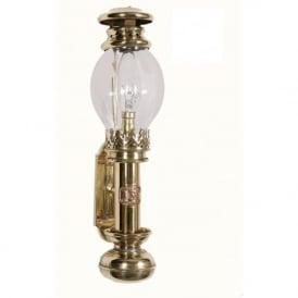 BERTH Victorian polished brass ships cabin lamp wall light