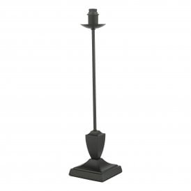 Tall Buffet Style Slim Table Base Lamp | Satin Black