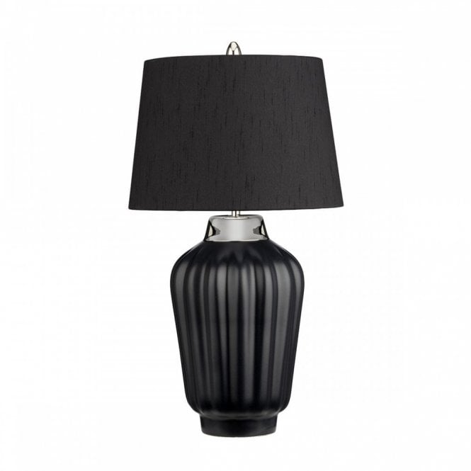 BEXLEY 1 Light Table Lamp | Black & Polished Nickel