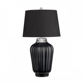 BEXLEY 1 Light Table Lamp | Black & Polished Nickel