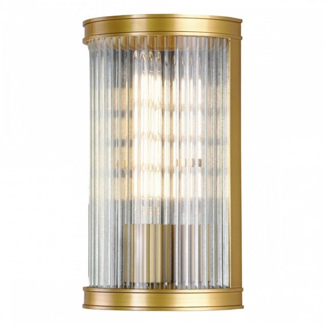 Bianka Wall Light in Bronze with Ribbed Glass