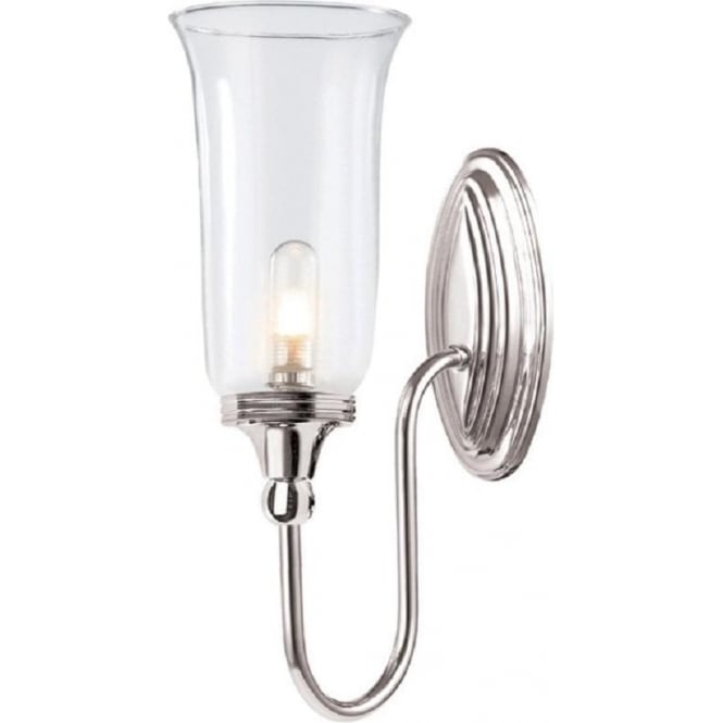 BLAKE traditional nickel bathroom wall light, IP44