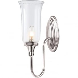 BLAKE traditional nickel bathroom wall light, IP44