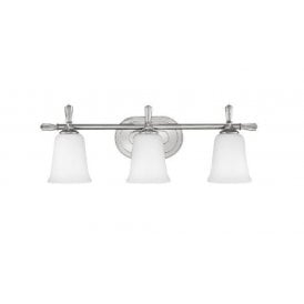 BLYTHE 3 light over bathroom mirror wall light in polished nickel