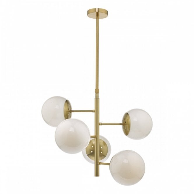 BOMBAZINE modern mid-century double insulated natural brass ceiling light