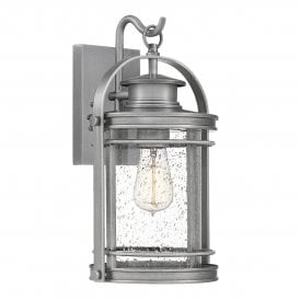 Booker silver lantern wall light