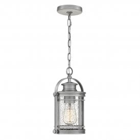 Booker one light silver pendant IP44