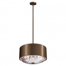 BOTANIC aged brass dual mount ceiling light with decorative glass diffuser