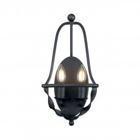 BRADBURY 2 Light Wall Light Finished in Dark Ash Grey