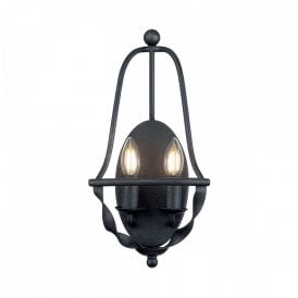 BRADBURY 2 Light Wall Light Finished in Dark Ash Grey