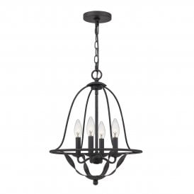 4 Light Ceiling Pendant in Grey Ash Finish