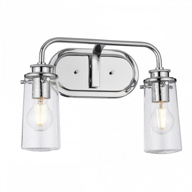 BRAELYN 2 Light Bathroom Wall Light | Polished Chrome