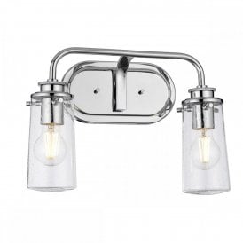 BRAELYN 2 Light Bathroom Wall Light | Polished Chrome