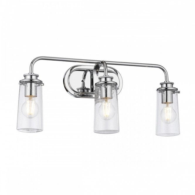 BRAELYN 3 Light Bathroom Wall Light | Polished Chrome