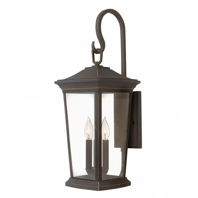 BROMLEY traditional bronze garden wall light - large