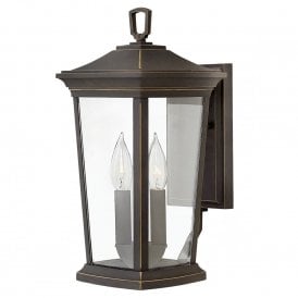 BROMLEY traditional bronze garden wall light - medium