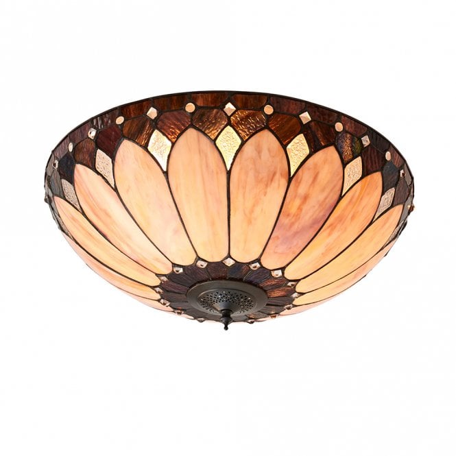 BROOKLYN Tiffany ceiling light for low ceilings