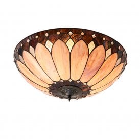 BROOKLYN Tiffany ceiling light for low ceilings
