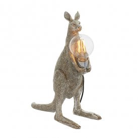 BRUCE Vintage Silver Kangaroo Table Lamp